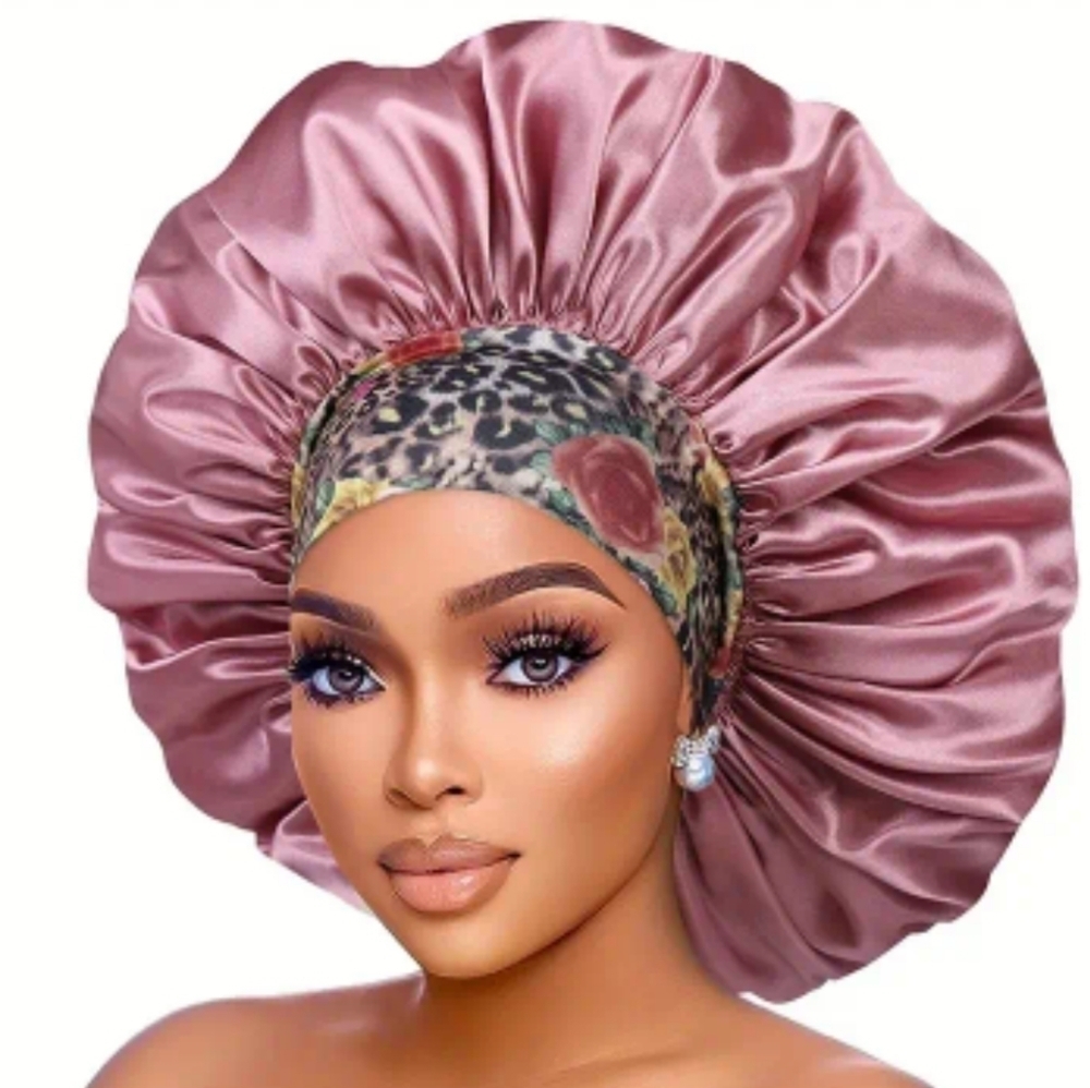 New women's pink floral bonnet hair accessories